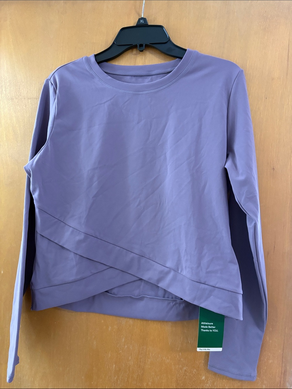 HALARA Lavender Layered Hem Long-Sleeve Top